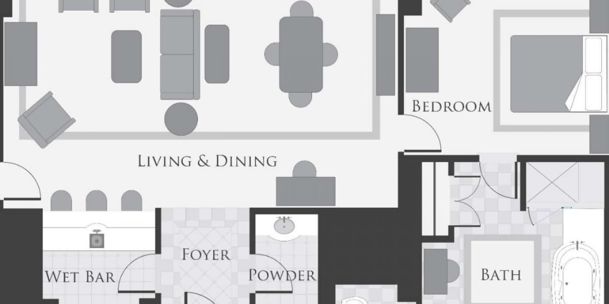 Bellagio Tower Suite Floor Plan