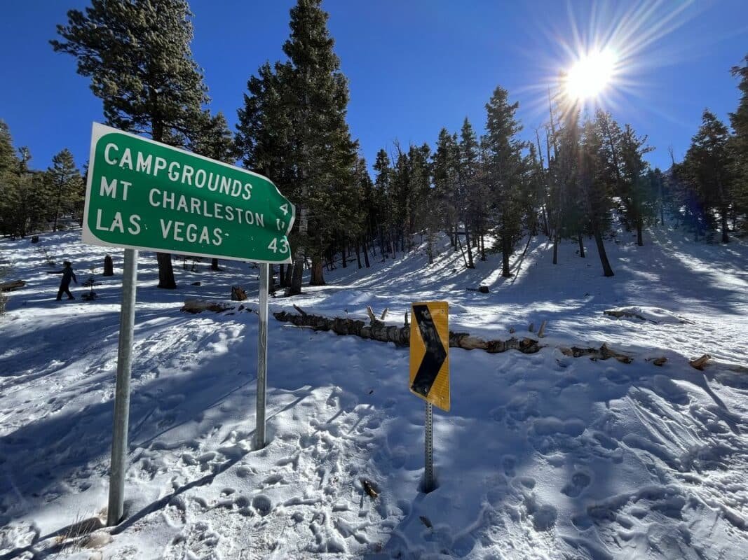 Mount Charlestion Nevada Under The Snow