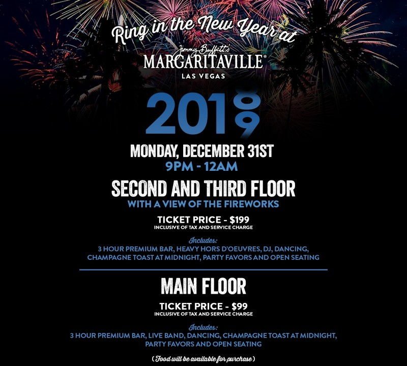 Margaritaville Las Vegas New Year's Eve 2019