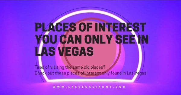 Places of Interest You Can Only See in Las Vegas