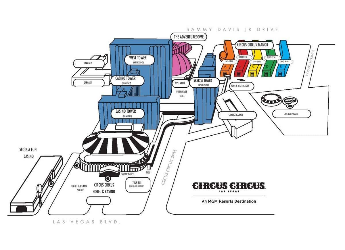 Circus Circus Las Vegas Property Map