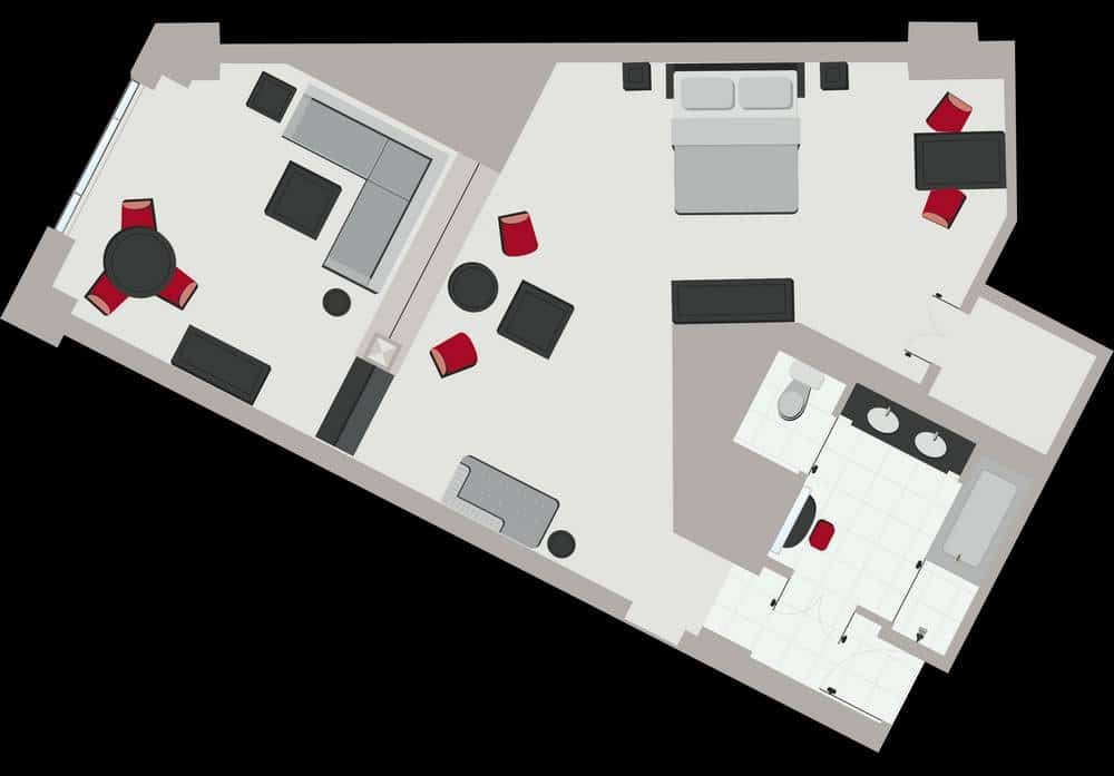 Palazzo Las Vegas Premium King Suite Floor Plan