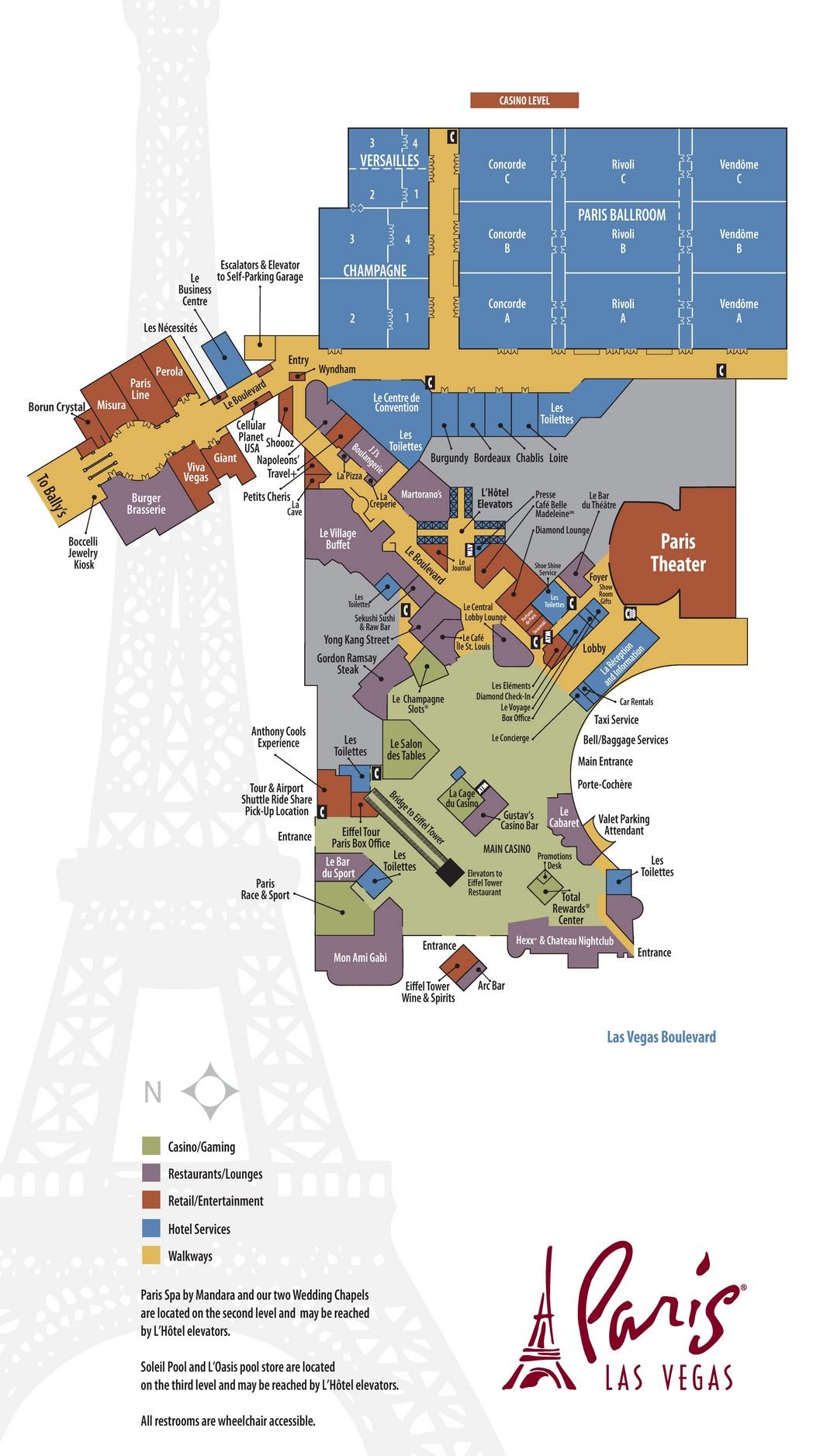 Paris Las Vegas Property Map