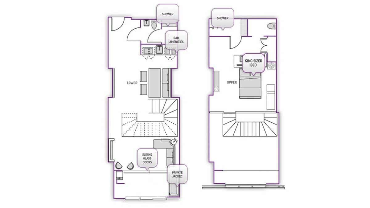 The Cosmopolitan of Las Vegas Lanai Suite Floor Plan