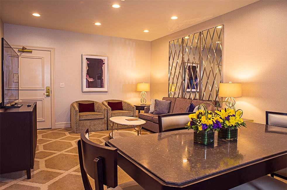 The Orleans Las Vegas Executive Suite One Bedroom Living Room