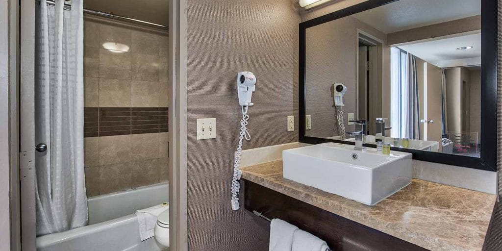The Plaza Las Vegas Mini Suite Bathroom