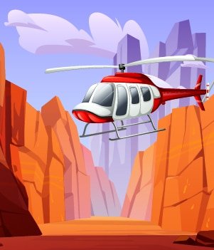 4.Helicopter over the Grand Canyon