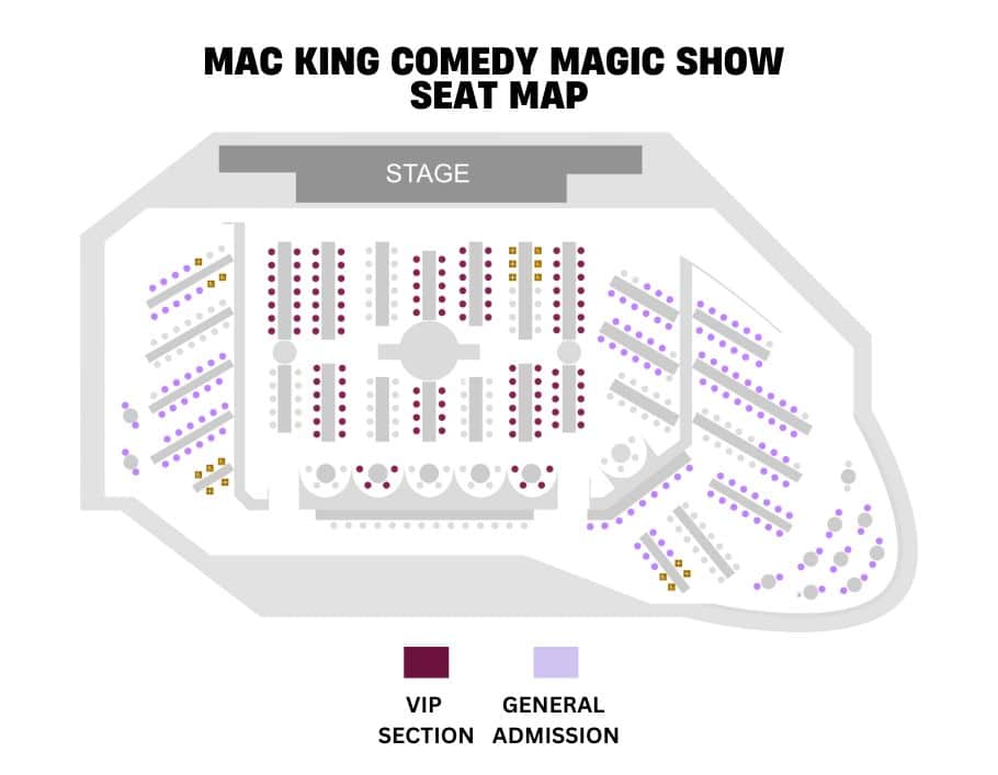 Mac King Comedy Magic Show Seating Chart (Best Seats, Views & Value)